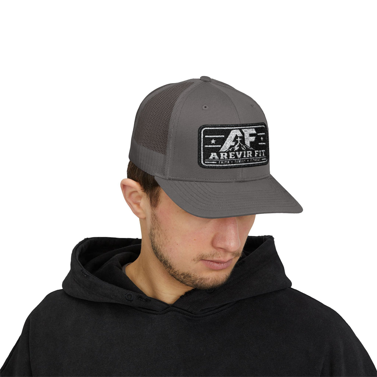 Arevir Fit Patch Trucker Cap